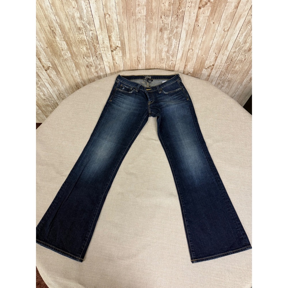 Lucky Brand Sweet N Low Dark Wash Bootcut Jeans Womens 8 29 Low Rise Button Fly
